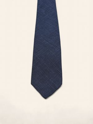 Paolo Albizzati Silk Blend Tie / Das – Navy