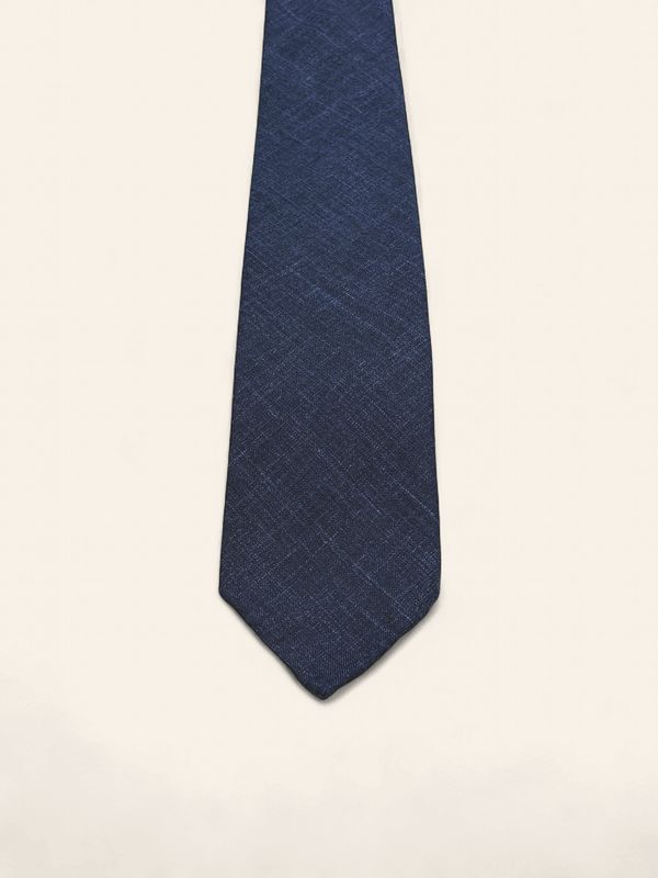 Paolo Albizzati Silk Blend Tie / Das – Navy