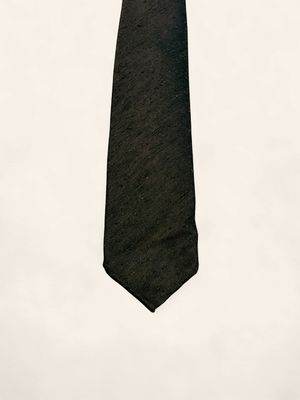 Paolo Albizzati Shantung Silk Tie / Das – Dark Brown Paolo Albizzati Shantung Silk Tie / Das – Dark Brown