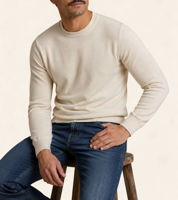 Harvie Blue Label Crewneck – Luxury: Beige