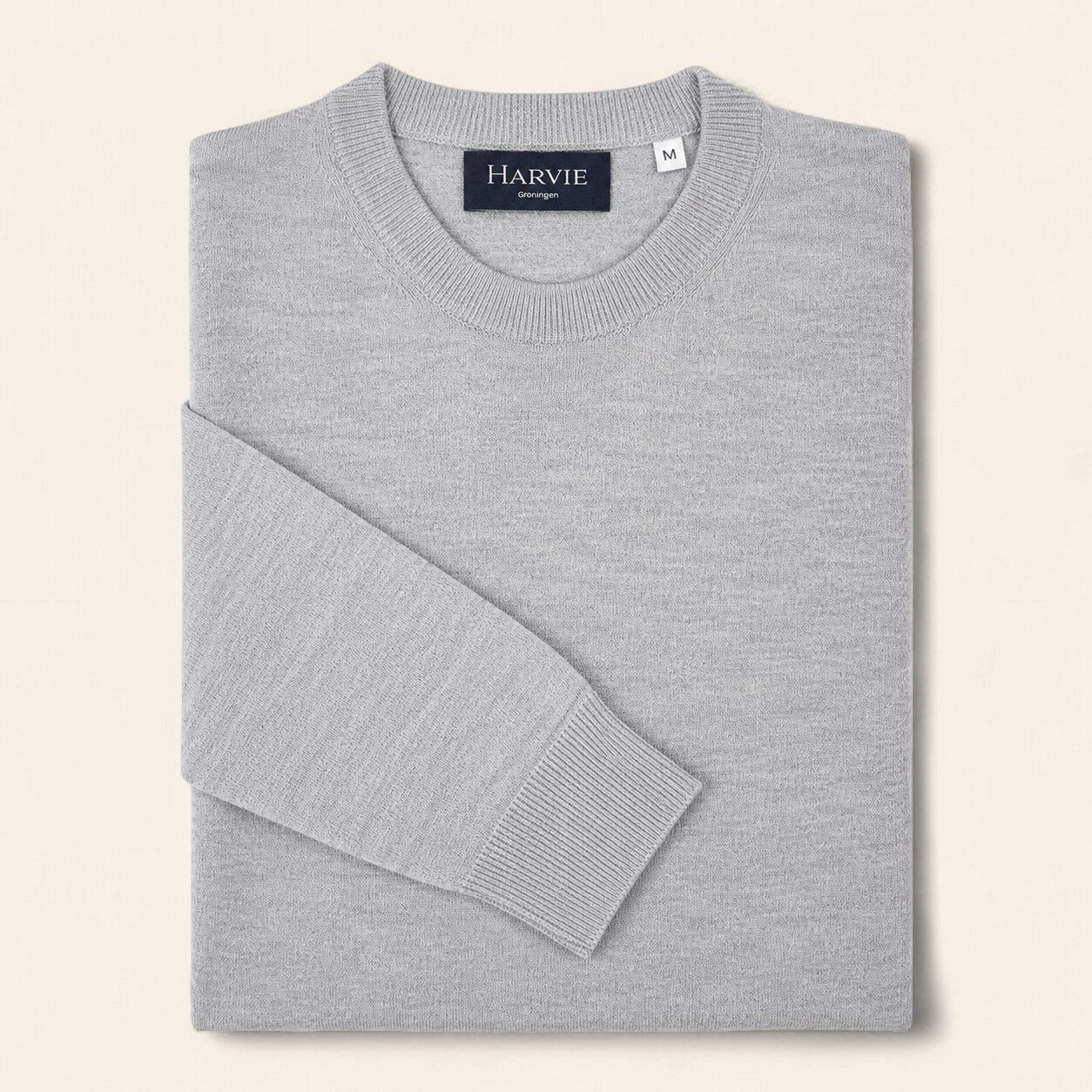 Harvie Blue Label Crewneck – Luxury: Light Grey, Maat: S