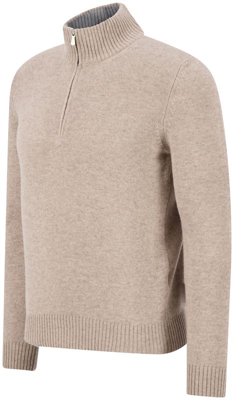 Gran Sasso – Quarter Zip Trui | Beige