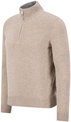 Gran Sasso – Quarter Zip Trui | Beige