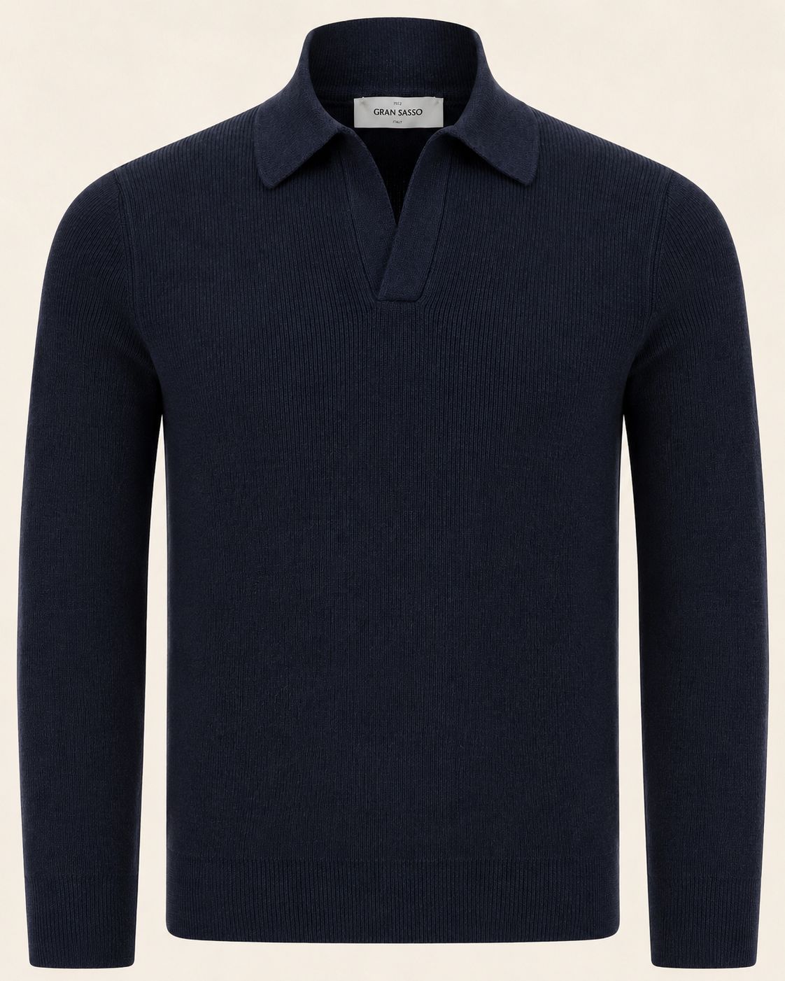 Gran Sasso – Buttonless Polo Trui - Navy, Maat: 48