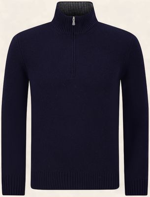 Gran Sasso – Quarter Zip Trui | Navy