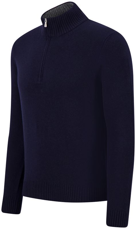 Gran Sasso – Quarter Zip Trui | Navy