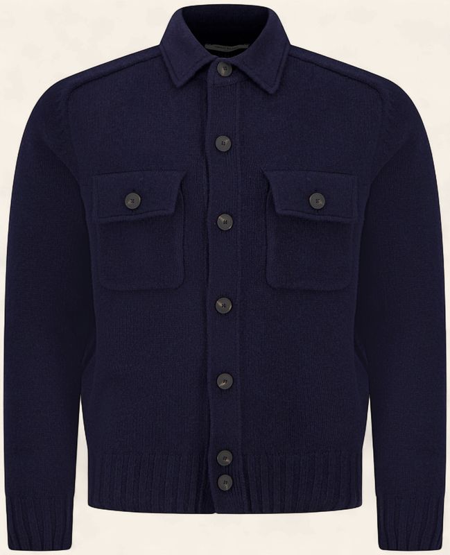 Gran Sasso – Knitted Jacket | Navy