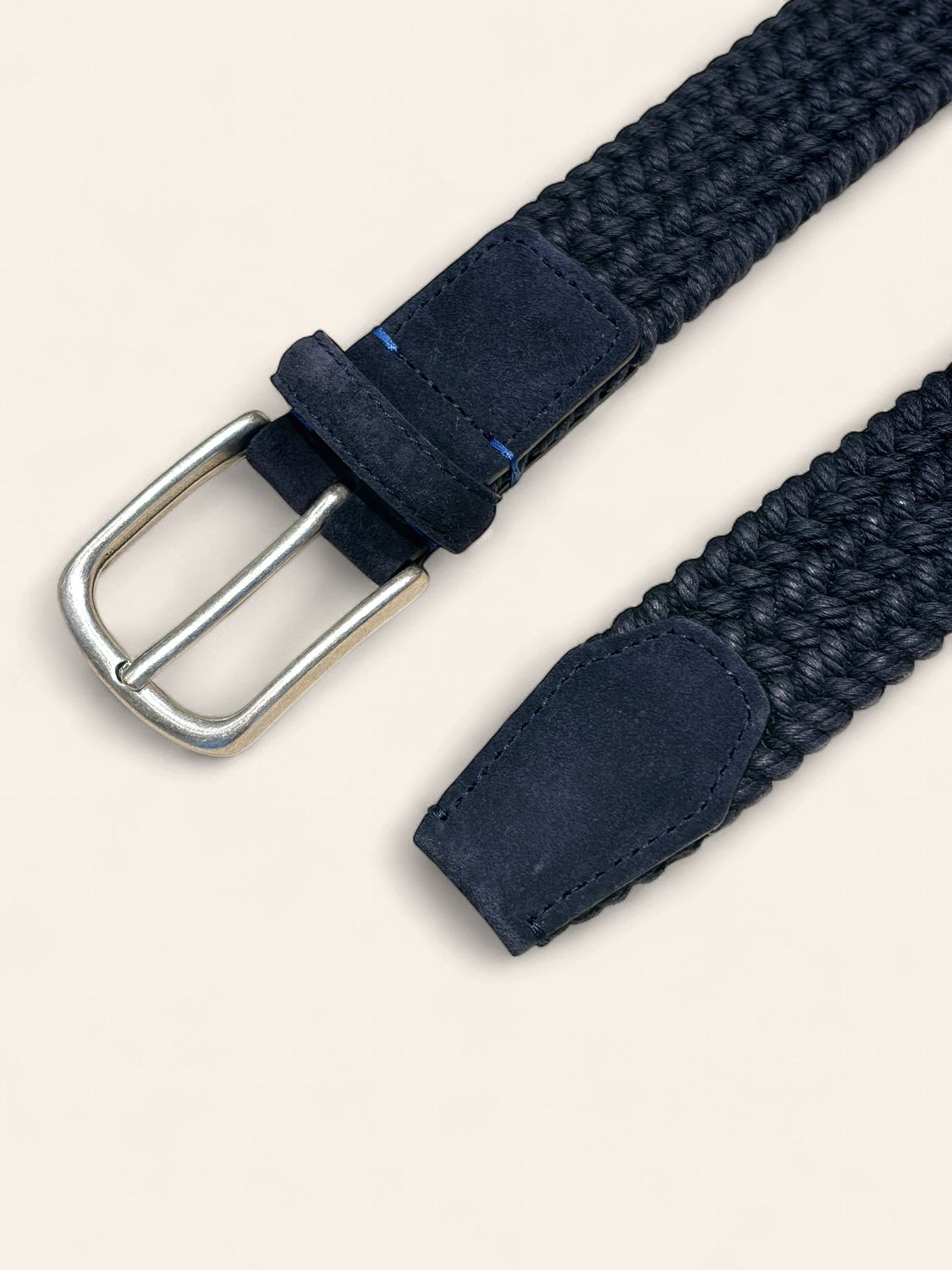 Paolo Vitale – Gevlochten Leren Riem | Donkerblauw - 26E07261 VARN