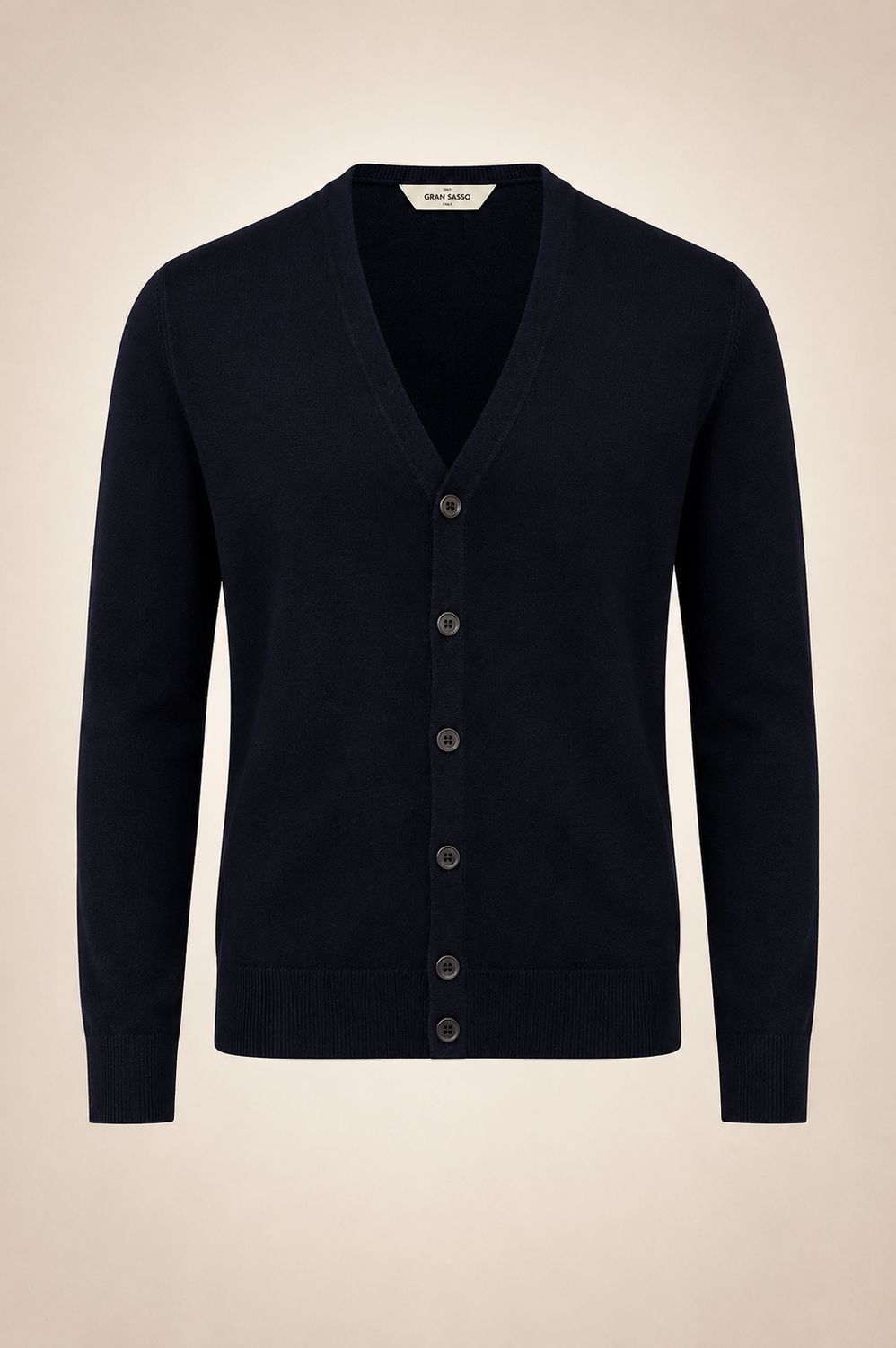Gran Sasso – Cardigan  | Navy Cashmere Blend