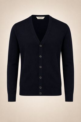Gran Sasso – Cardigan  | Navy Cashmere Blend