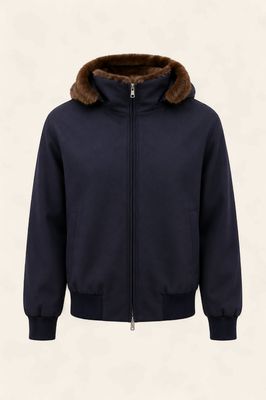 Gran Sasso – Wool Jacket met capuchon | Navy