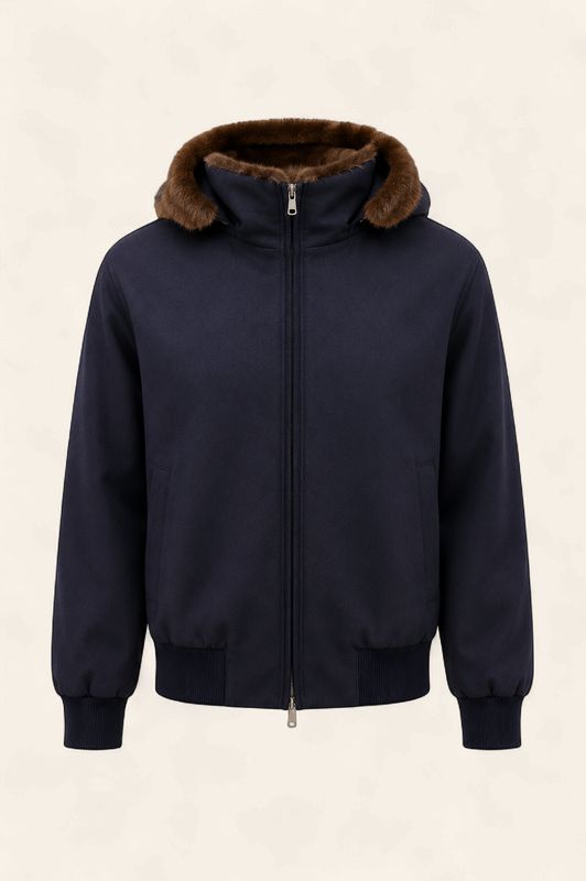 Gran Sasso – Wool Jacket met capuchon | Navy