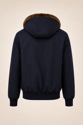 Gran Sasso – Wool Jacket met capuchon | Navy
