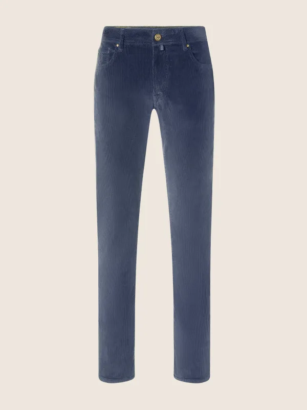 Jacob Cohën – Bard Stretch Corduroy | Powder Blue | Y30