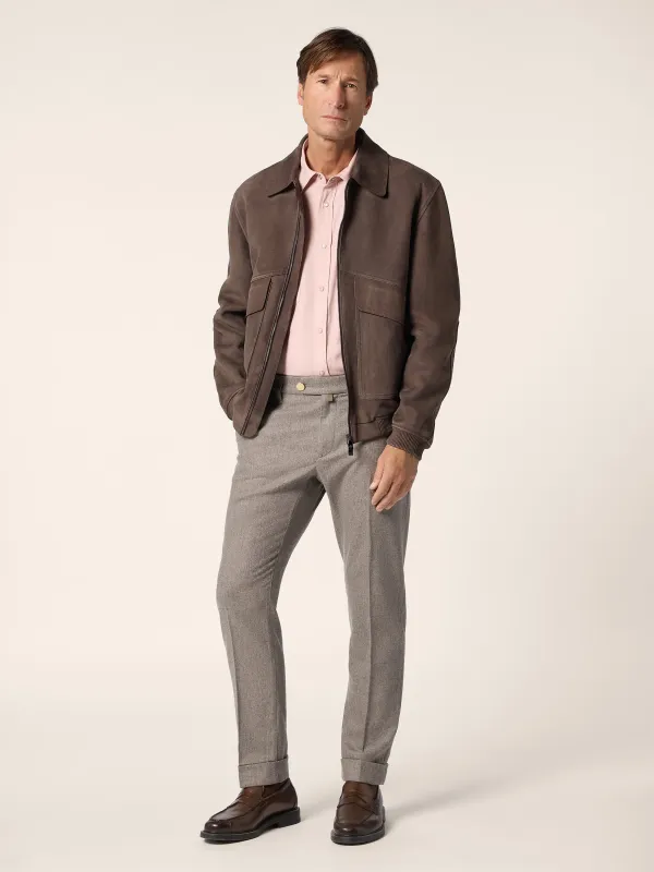 Jacob Cohën – Jannik Vitale Barberis Canonico Flannel | Dark Beige