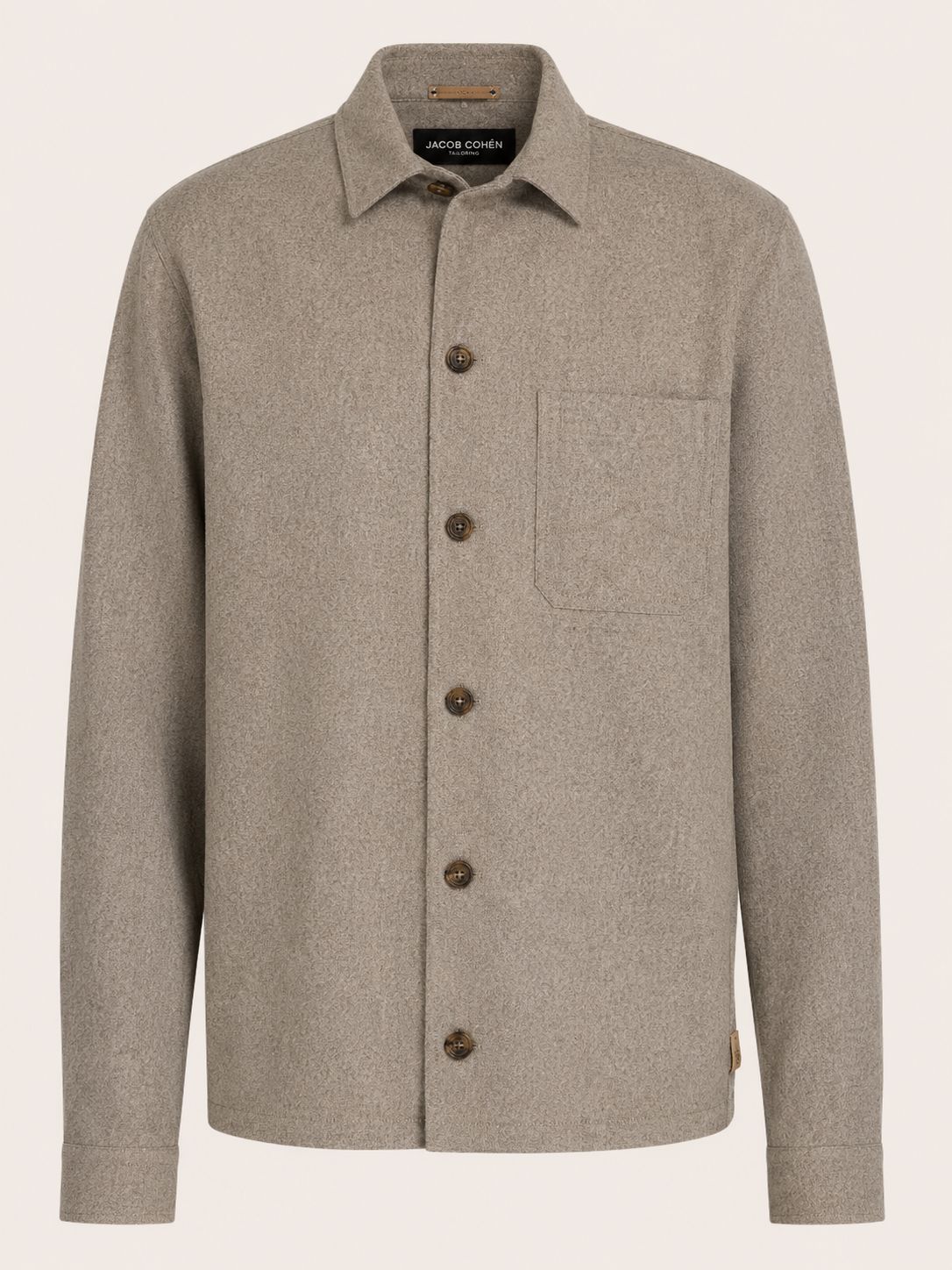 Jacob Cohën – Vitale Barberis Canonico Flannel Overshirt | Dark Beige