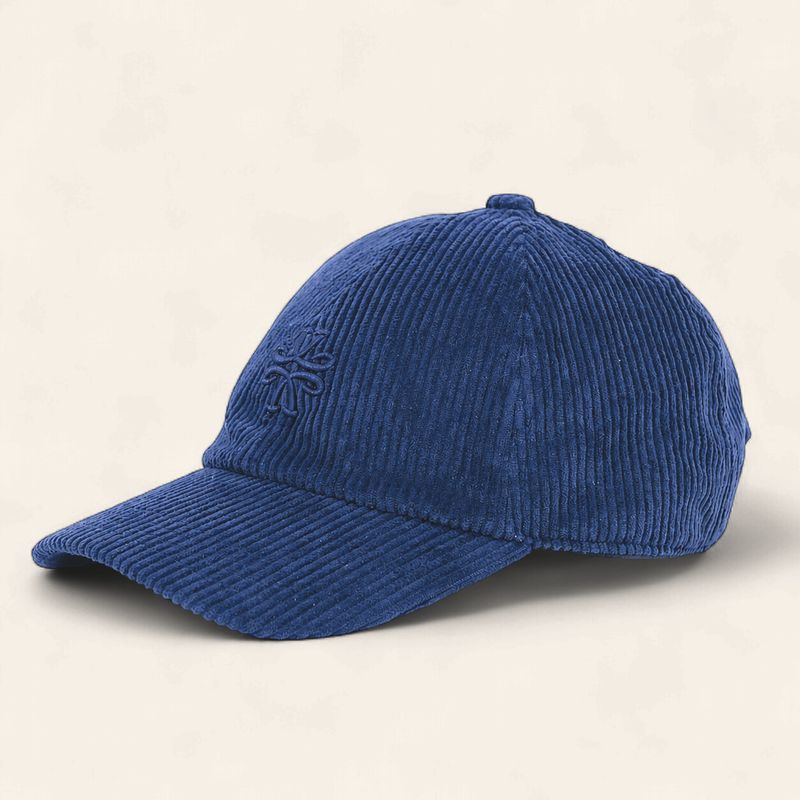 Jacob Cohën Corduroy Baseball Cap – Raw Storm Blue