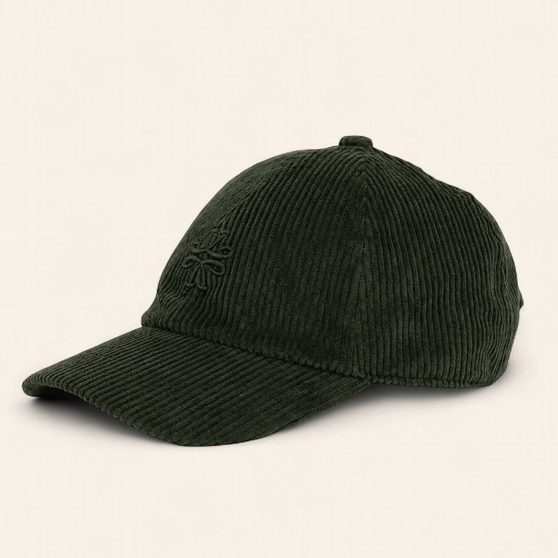 Jacob Cohën Corduroy Baseball Cap – Raw Military Green