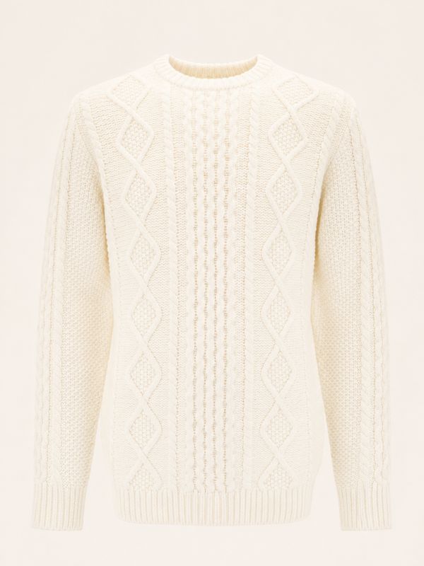 Rakki Knitwear -The King of Cool Sweater - Steve McQueen - Ivory