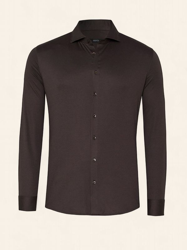 Desoto Luxury Line Shirt | Brown Piqué | 880