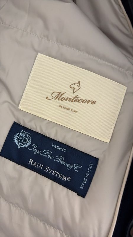 Montecore Light Down Coat | Dark Blue | Loro Piana Rainsystem