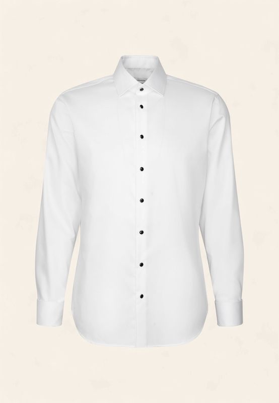 Seidensticker Slim Fit Smokingoverhemd – Wit | Studs