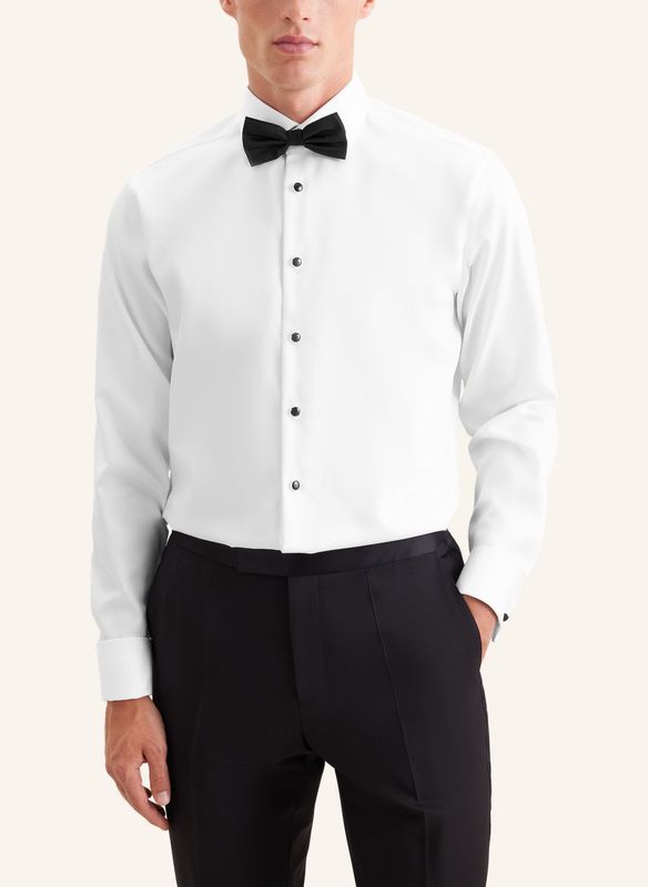 Seidensticker Slim Fit Smokingoverhemd – Wit | Studs