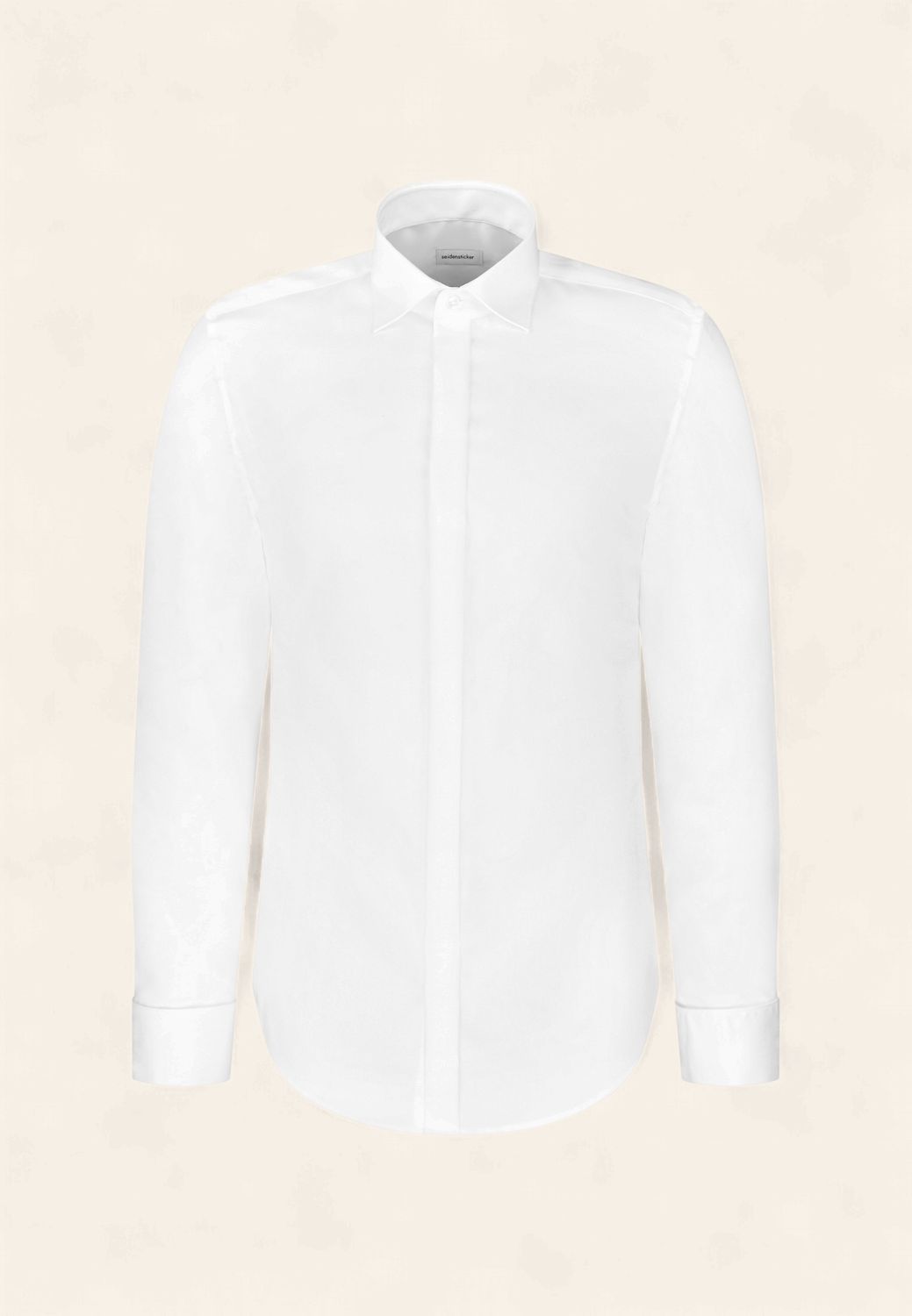 Seidensticker Slim Fit Smokingoverhemd – Blinde Sluiting – Wit