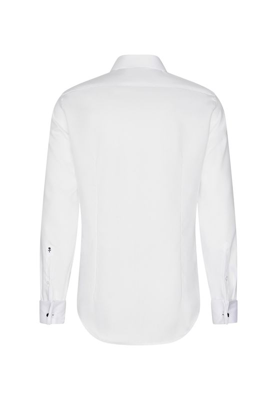 Seidensticker Slim Fit Smokingoverhemd – Blinde Sluiting – Wit