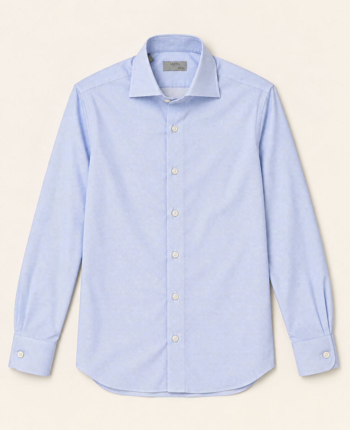 Barba Napoli – BActive Superstretch Overhemd | Lichtblauw Piqué