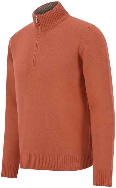 Gran Sasso – Quarter Zip Trui | Cognac