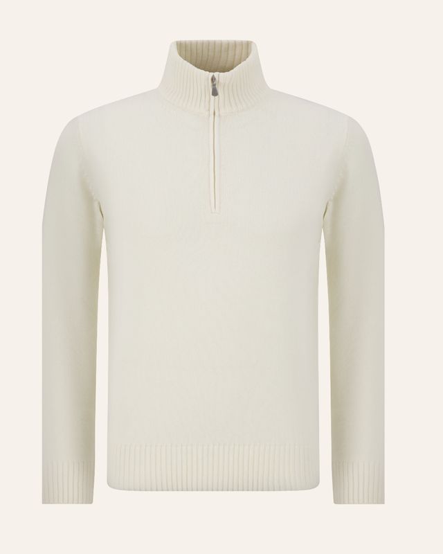 Gran Sasso – Quarter Zip Trui | Off White