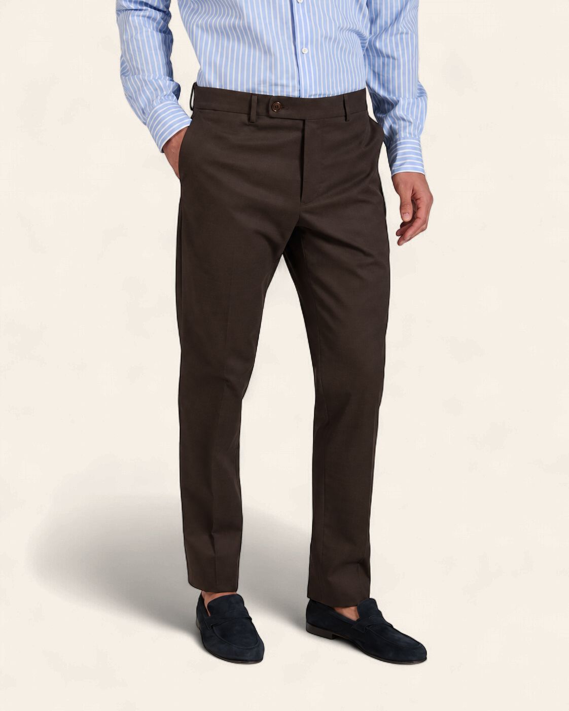 Incotex – Stretch Katoenen Pantalon | Chocolat Brown