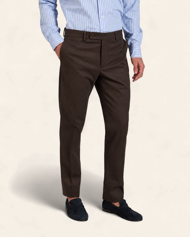 Incotex – Stretch Katoenen Pantalon | Chocolat Brown