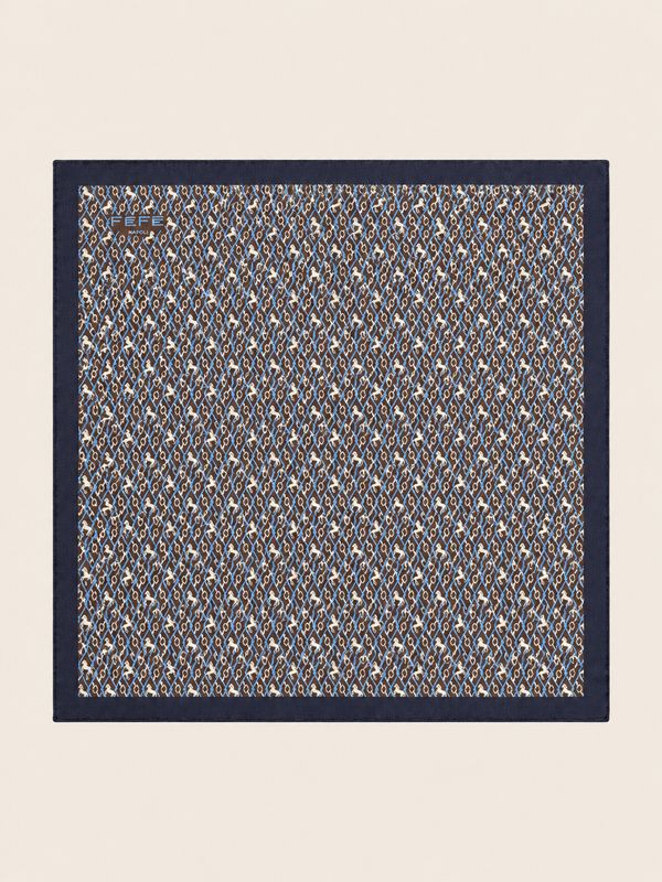 FEFÉ – Pochet Horsebits | Bruin &amp; Blauw