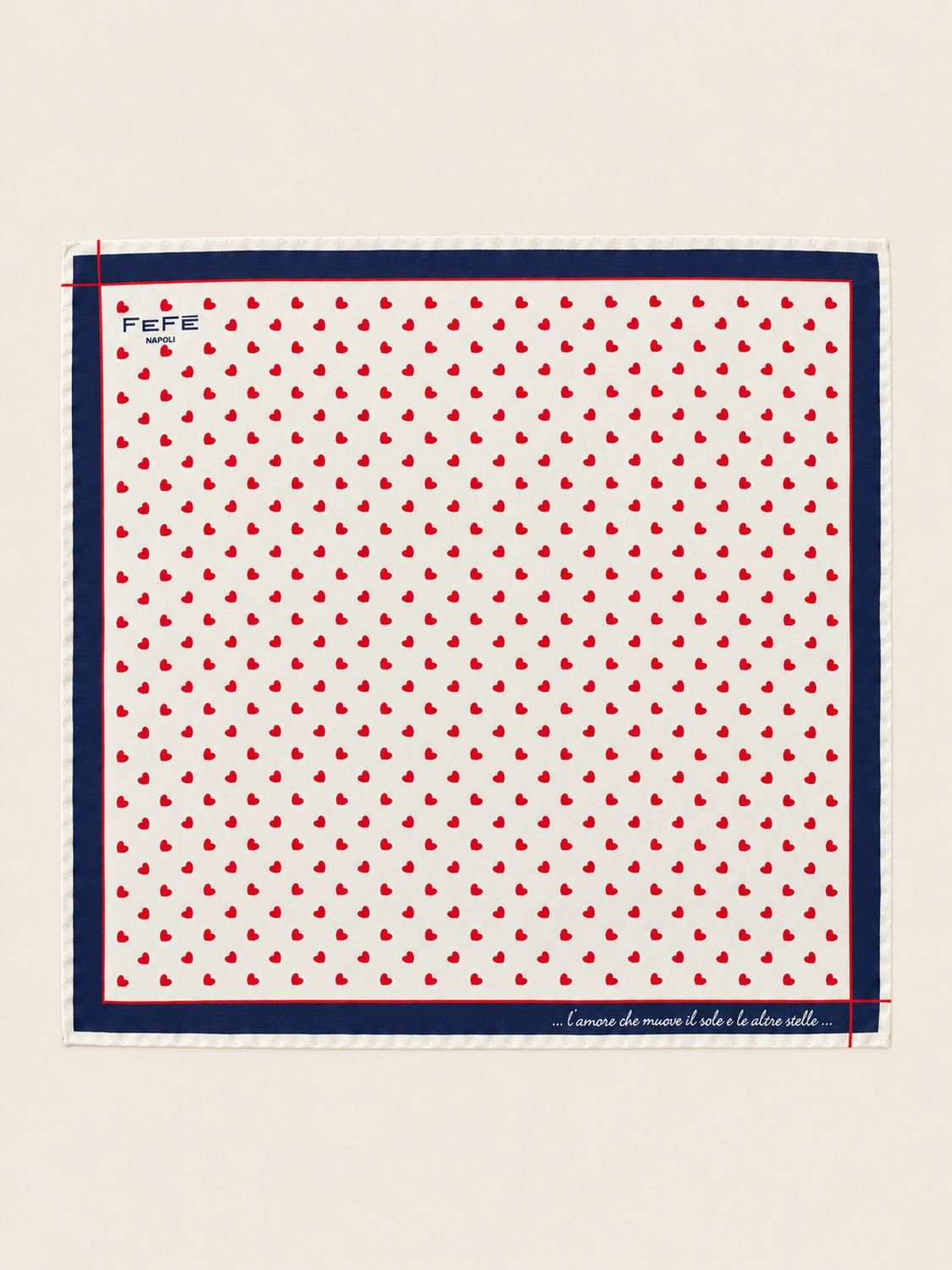 FEFÉ – Pochet Hartjes | Wit &amp; Rood