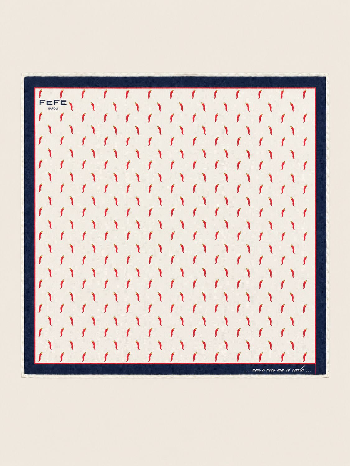 FEFÉ – Pochet Lucky Horn | Wit &amp; Rood