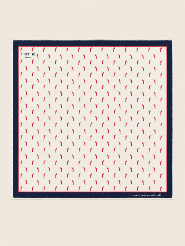 FEFÉ – Pochet Lucky Horn | Wit &amp; Rood