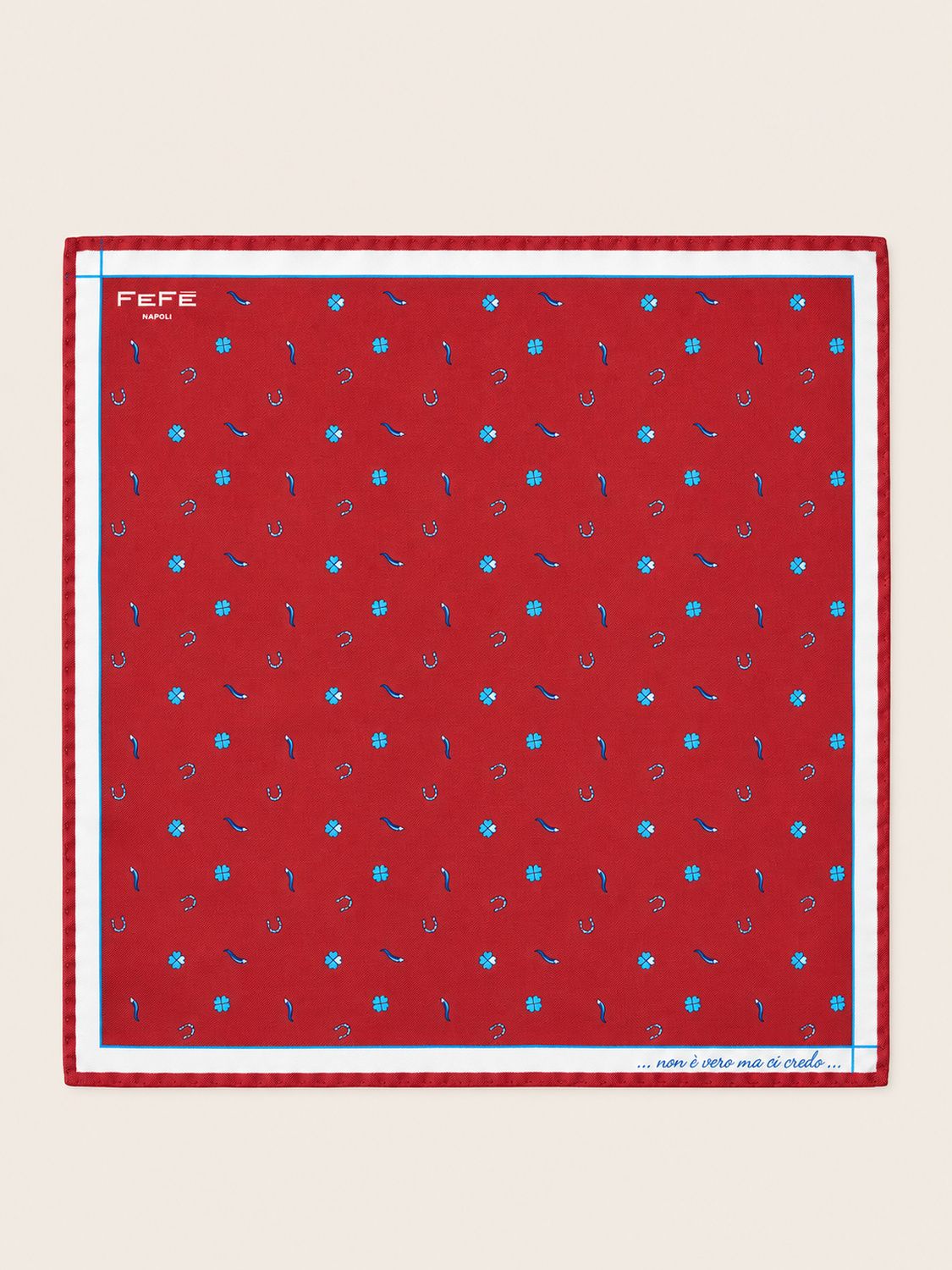 FEFÉ – Pochet Gelukssymbolen | Rood &amp; Blauw