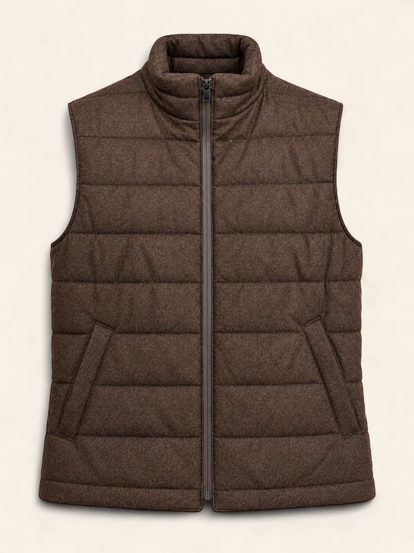 Harvie Blue Label – Flannel Bodywarmer Drago | Chocolate Brown