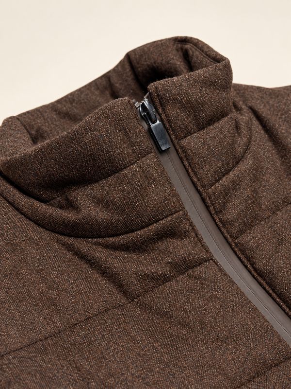 Harvie Blue Label – Flannel Bodywarmer Drago | Chocolate Brown