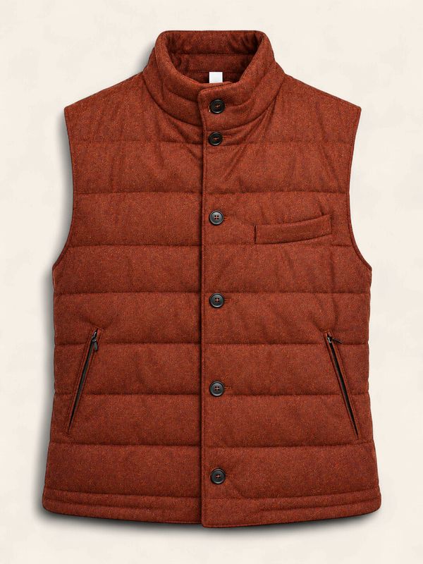 Harvie Blue Label – Flannel bodywarmer Drago | Roodbruin