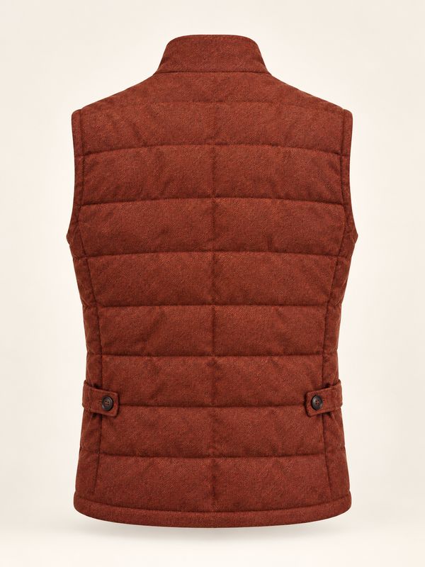 Harvie Blue Label – Flannel bodywarmer Drago | Roodbruin