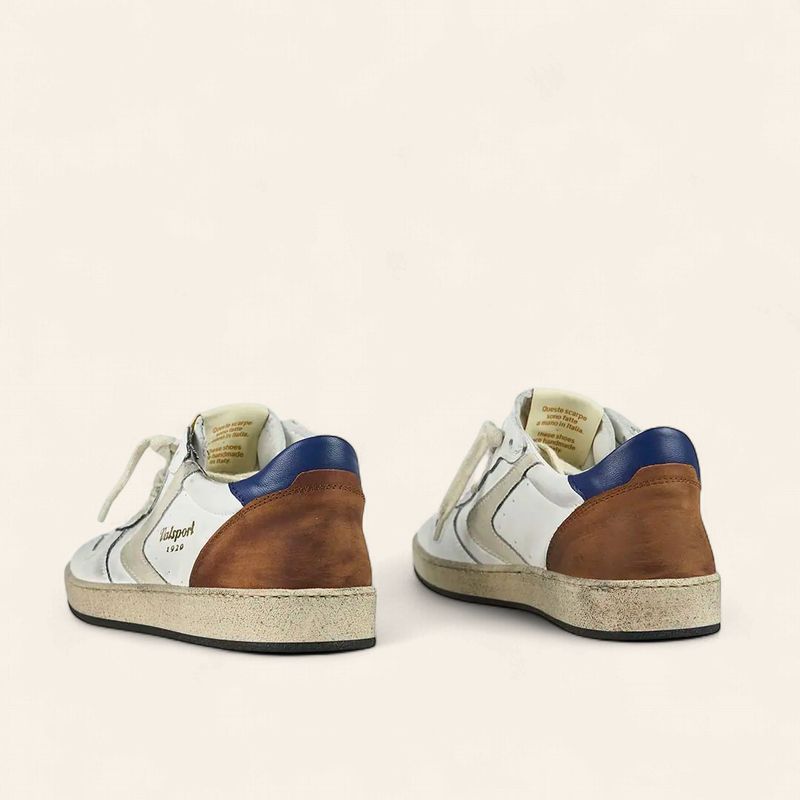 Valsport – Davis Heritage Dust sneaker | White/Brown/Navy