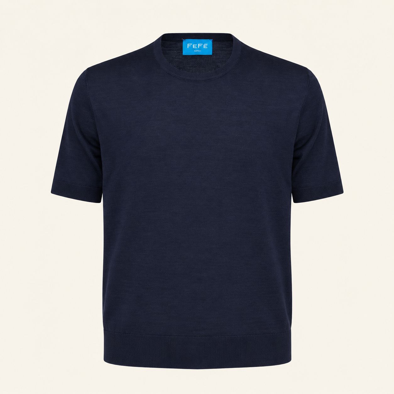 Fefè Napoli – T-shirt | Wool/Silk/Cashmere| Navy