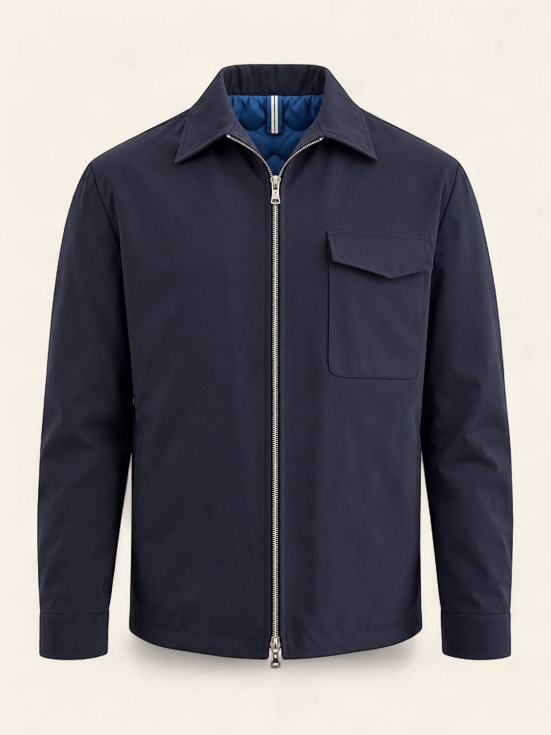 Fefè Napoli –Tech overshirt met rits | Navy