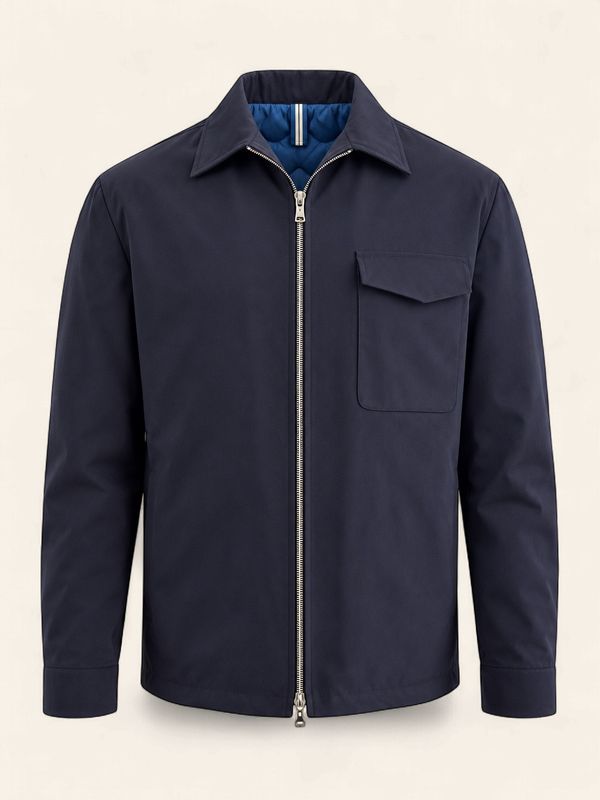 Fefè Napoli –Tech overshirt met rits | Navy