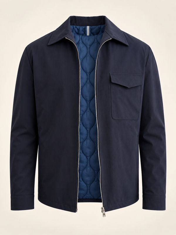 Fefè Napoli –Tech overshirt met rits | Navy