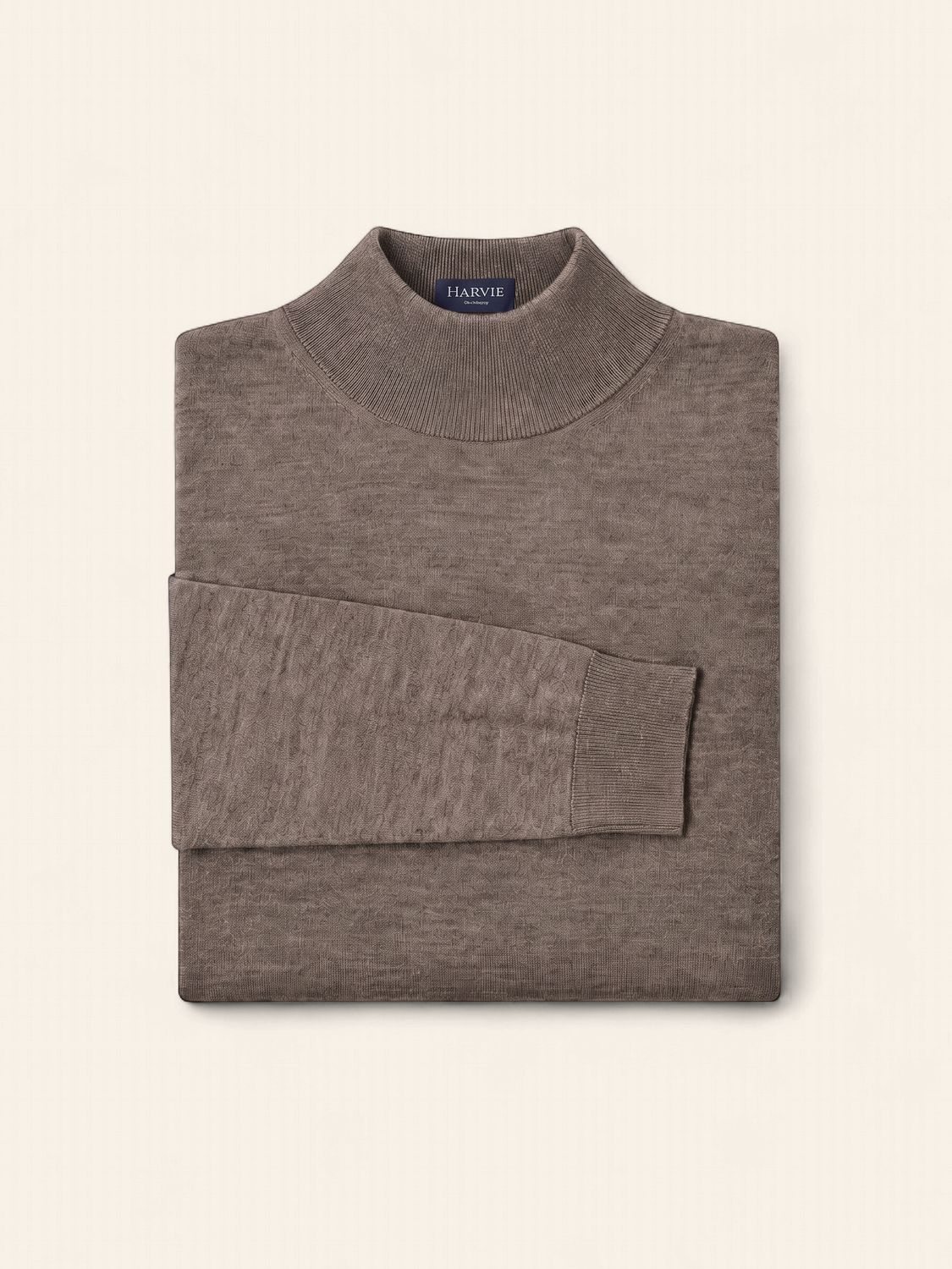 Harvie Blue Label – Turtle Neck merino | Beige