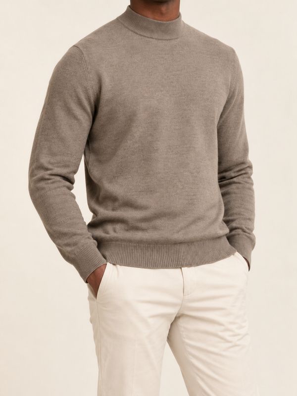Harvie Blue Label – Turtle Neck merino | Beige
